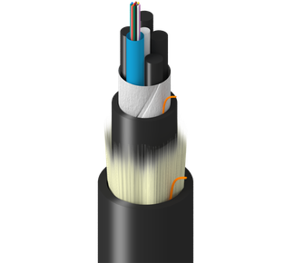TF-3LG-012-R25 - Factory, In+Outdoor, MLT, OM3, 12f, Gel Tubes 2.8mm, Dbl Jkt - PVC, OFNR, O3 UV Oil Res